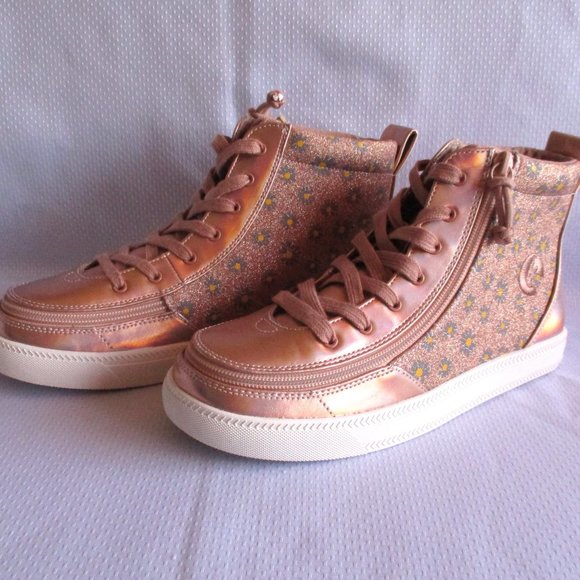 SOLD-HOTPCK x2🎉🎉BILLY CLASSIC ROSE GOLD DAISY LACE HIGH TOP SNEAKERS – 6 – NWT - Picture 9 of 15